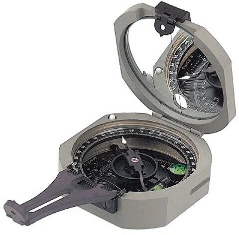 Steel Polished Brunton Compass, Display Type : Analog