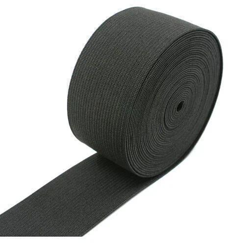1.25 Inch Polyester Elastic Tape, For Making Garments, Pattern : Plain