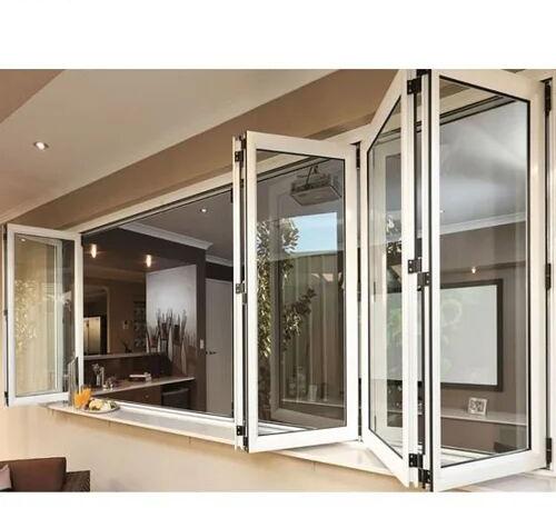 Aluminium Transparent Glass Window, For Home