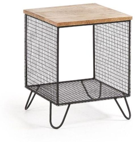 MAH044 Wooden Iron Side Table, For Hotel, Home, Size : 40 X 40 X 55 CM
