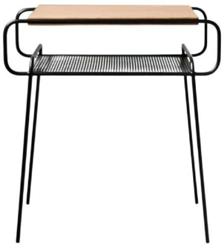 Square MAH045 Wooden Iron Side Table, For Hotel, Home, Size : 60 X 38 X 75 CM