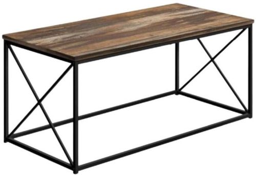 Brown Rectangular MAH049 Wooden Iron Center Table, For Office, Hotel