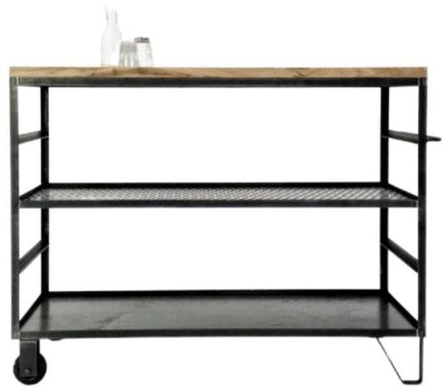 MAH071 Wooden Iron Bar Trolley