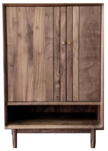 Brown Polished MAH109 Wooden Iron Cupboard