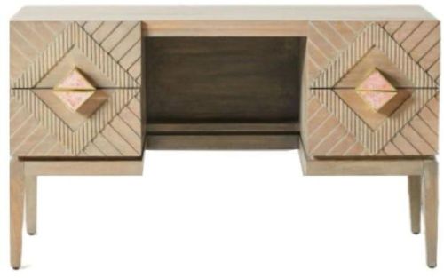 Carved Polished Wooden Console Table, Shape : Rectangular