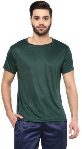 Plain Mens Polyester T Shirts, Sleeve Type : Half Sleeves