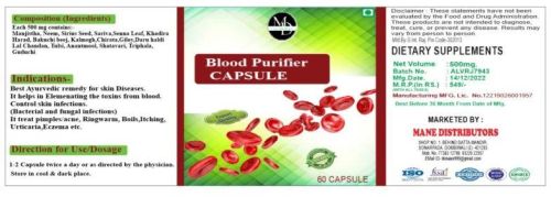 MD Blood Purifier Capsule, For Hospital, Clinical, Personal, Packaging Type : Bottles