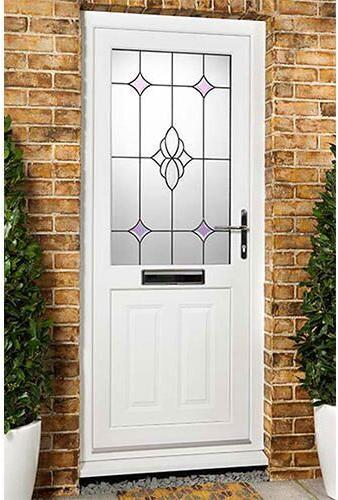 Horizontal UPVC Door, Frame Color : Light Oak