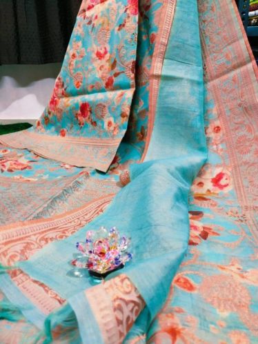 Party Wear Designer Tussar Ghicha Silk Saree