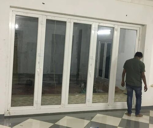 Hinged UPVC Folding Window, Color : White