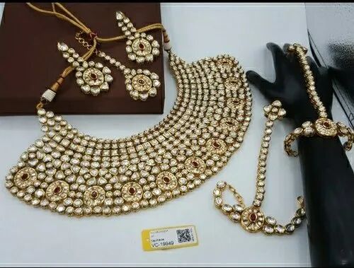 Antique Kundan Bridal Set, Occasion : Wedding Wear