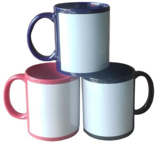 Plain Ceramic Imported Sublimation Patch Mug, For Drinking, Gifting, Size : Large, Medium, Small