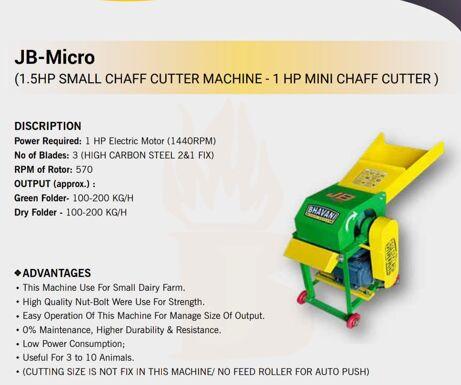JB Metal Chaff Cutter, Automatic Grade : Semi Automatic