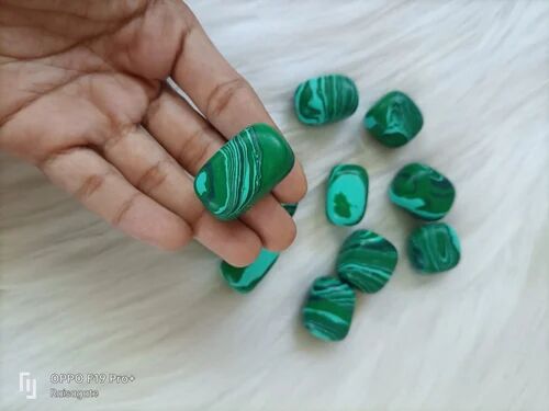 Malachite Tumble Stone, Size : Free