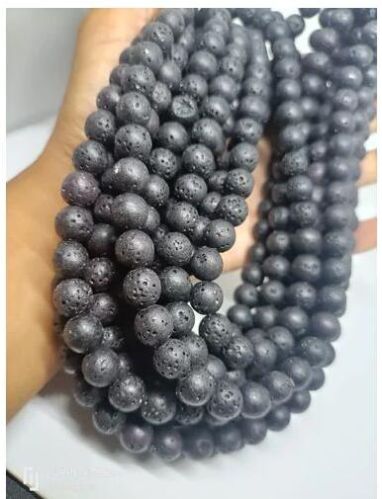 Raisagate Black Stone String, For Healing, Shape : Round