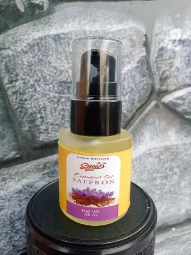 Snow Bank Saffron Essential Oil, Packaging Type : Glass Bottle