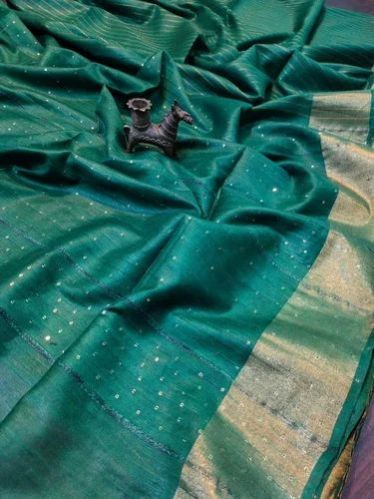 Sandeep Textiles Stripes Kota Staple Saree Casual Wear