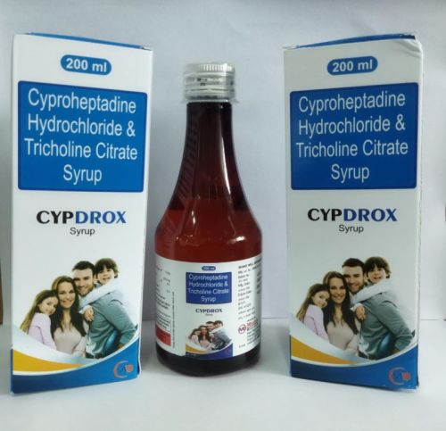 Sunset Yellow Cypdrox Syrup Cyproheptadine Hcl, Packaging Type : 200ml