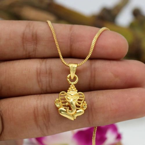 Lord Ganesha Gold Temple Locket