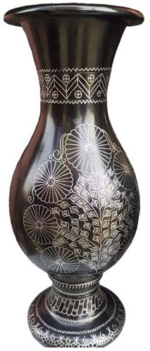 Penvika Beaded Work Common Printed Polished Ceramic Home Decor Vases, Packaging Type : Corrugated Box