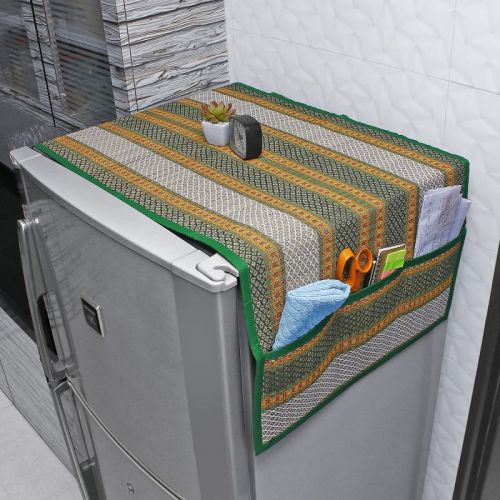 Korai Grass Fridge Cover/ Refrigerator Cover/ Fridge Cover/ Diwali Decor/ Navaratri Gifting