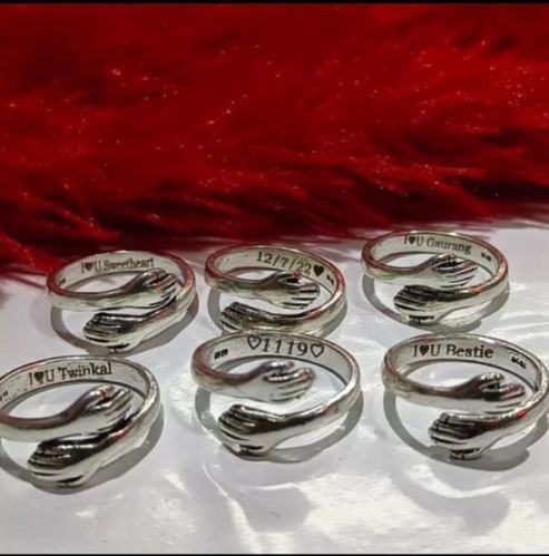 Steel Polished Designer Hug Rings, Gender : Female, Male