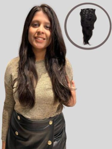 Set Of 5 Clip Hair Extension, For Parlour, Personal, Style : Curly, Straight, Wavy