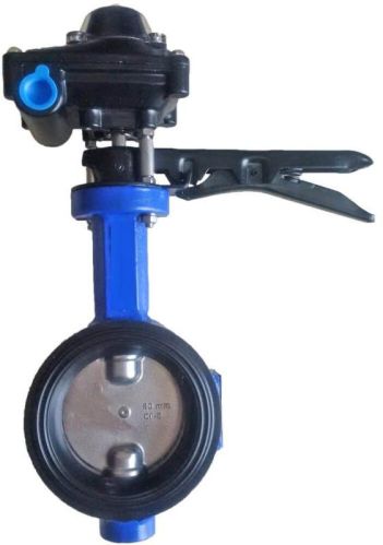 Blue Butterfly Valve With Limit Switch, For Water Fitting, Specialities : Durable