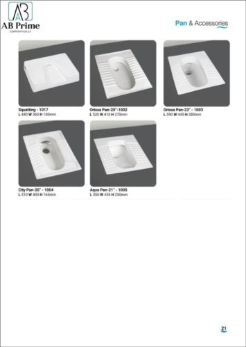 Oval Ceramic Pan Pot, For Toilet Use, Feature : Easy-to-clean, More Hygeinic Soft Close