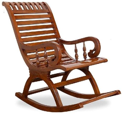 Polished Wooden Rocking Chair, For Home, Office, Style : Modern