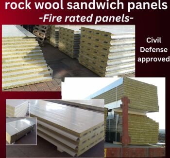 Civil Defense Approved Rock Wool Sandwich Panels