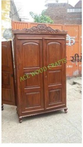 Hinged Polished Antique Wooden Almirah, Color : Brown