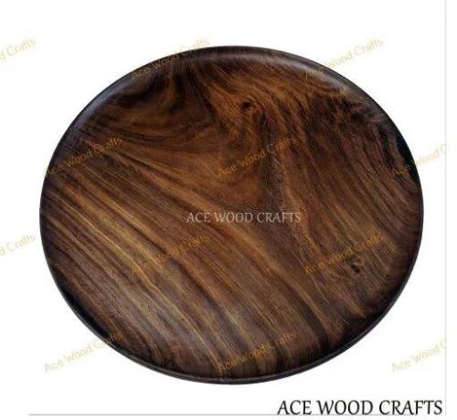 Brown Wooden Plates, Shape : Round