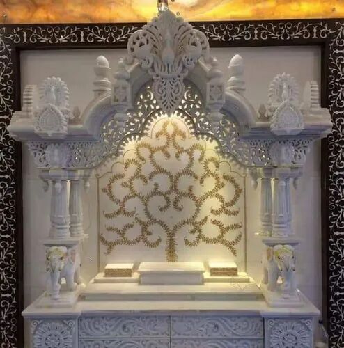 Marble Pooja Mandir, Color : White