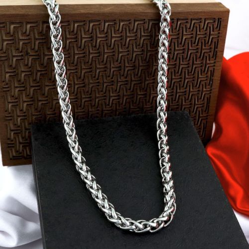 Double Coated Silver Plated Chain Necklace, Gender : Female