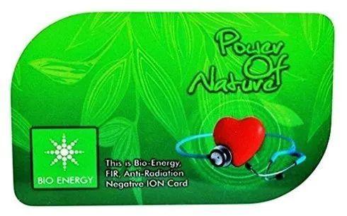 Green Negative Ions Bio Energy Card, Size : 84 X 54 Mm