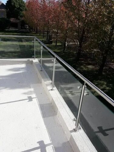 Stainless Steel Glass Railing, For Home, Material Grade : 304