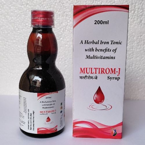 Multirom-j Syrup, Bottle Size : 200 Ml, Form : Liquid For Tonic