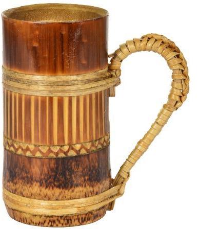 Bamboo Beer Mugs, Color : Brown