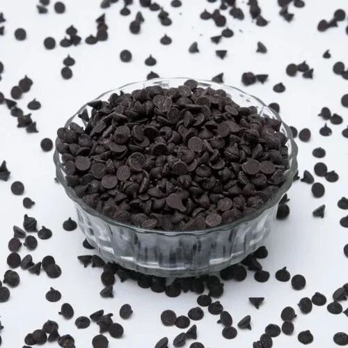 Round Dark Compound Chocolate Chips, Color : Brown