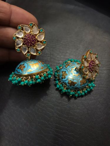 Metal Polished Designer Earrings, Style : Antique