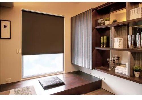 Fiber Roller Blinds, Color : Brown