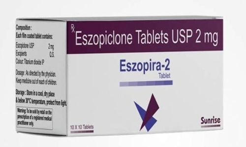 Eszopira 2mg Tablets, For Home, Hospital, Clinic, Grade Standard : Pharma