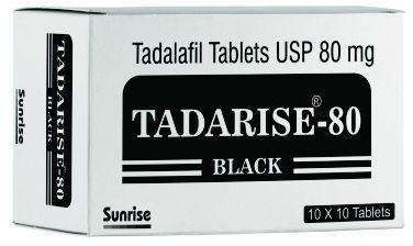 Tadarise Black 80mg Tablets, For Erectile Dysfunction