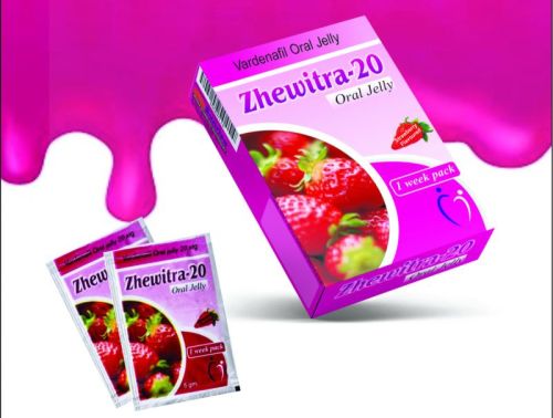 Zhewitra 20mg Oral Jelly, Packaging Size : 5 Gm X 7 Sachet