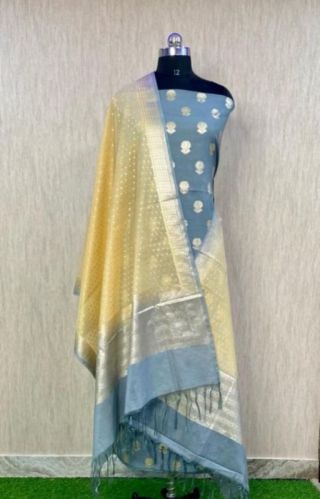 Banarasi Chanderi Lurex Suit, Technics : Attractive Pattern