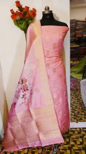 Banarasi Katan Silk Digital Print Suit