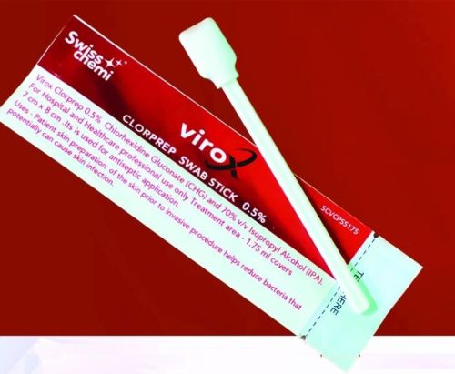 Virox Viriox Clorprep Swabs 0.5% with Ipa, Color : White for Hospital