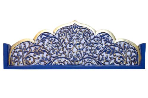 Homes Crown Rectangular Wood MDF Wall Panel, For Residential, Color : Blue