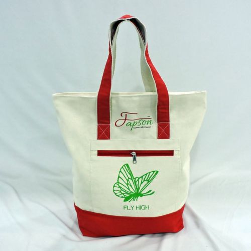 Fapson Printed Cotton Canvas Beach Bags, For Gift, Daily Use, Style : Butterfly